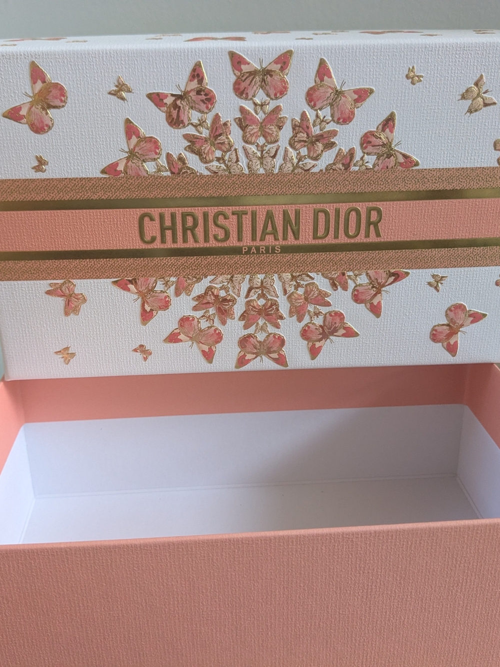 Christian Dior Pink & Gold Butterfly Gift Box